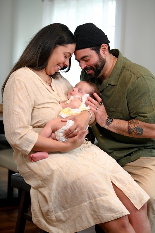 baby and happy parents