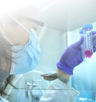 Researcher in lab