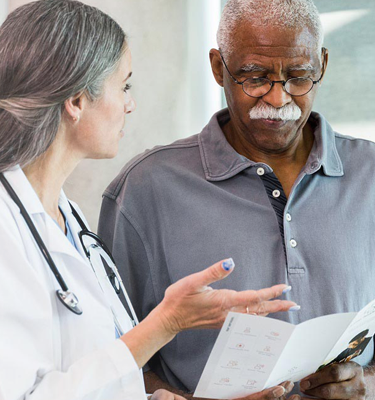 Female doctor with Male patient