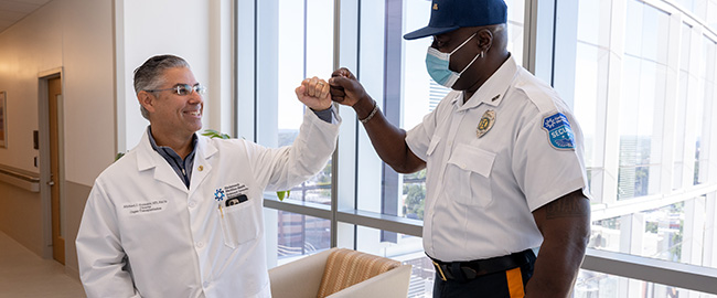 Dr. Goldstein and his patient Dwayne