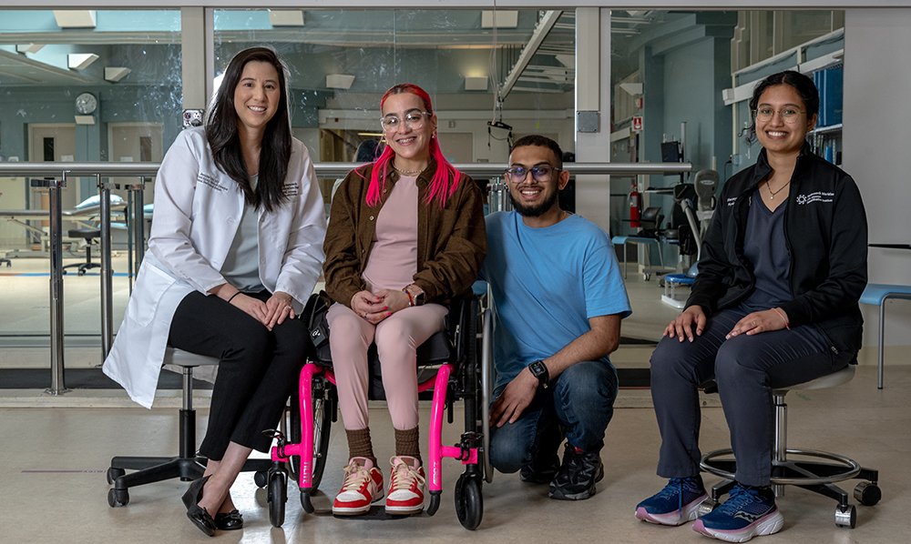 Rehabilitation team with patient