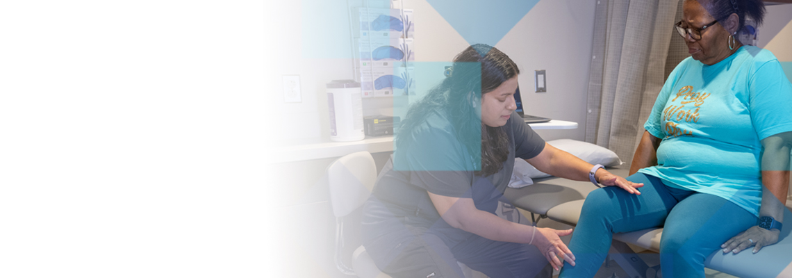 Physical Therapist with Patient