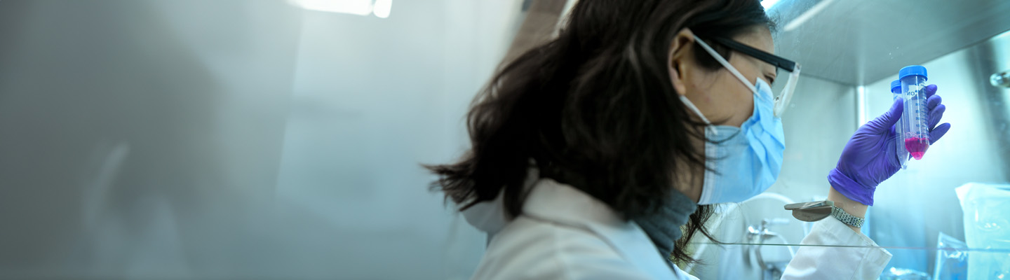 Researcher in lab