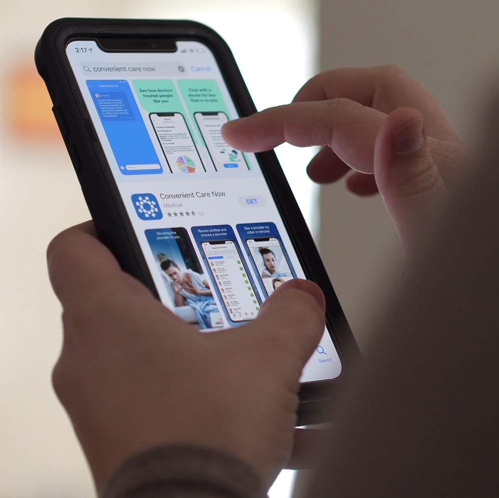 person holding phone