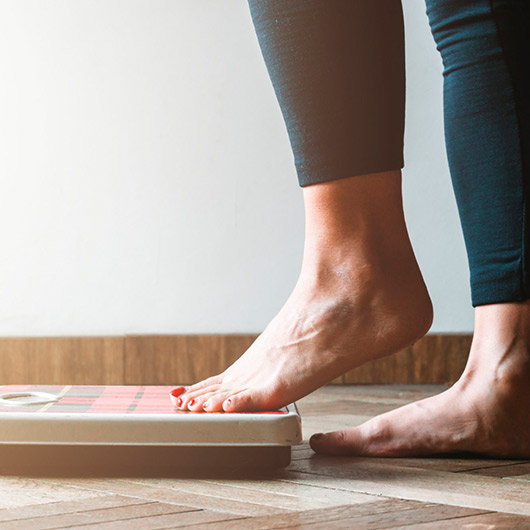 Stepping on a scale