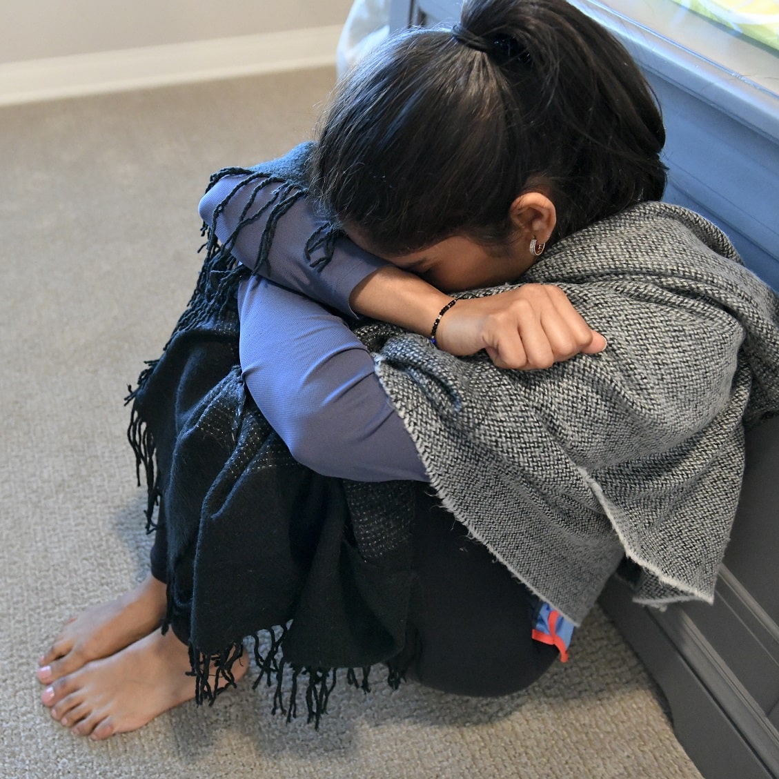 Woman taking a break