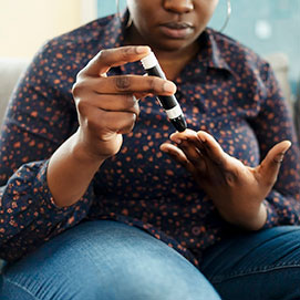 Checking blood sugar