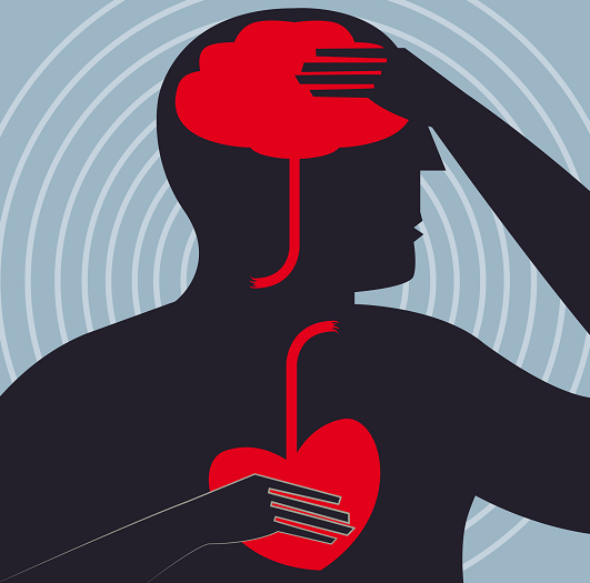 Illustration to represent heart attack and stroke