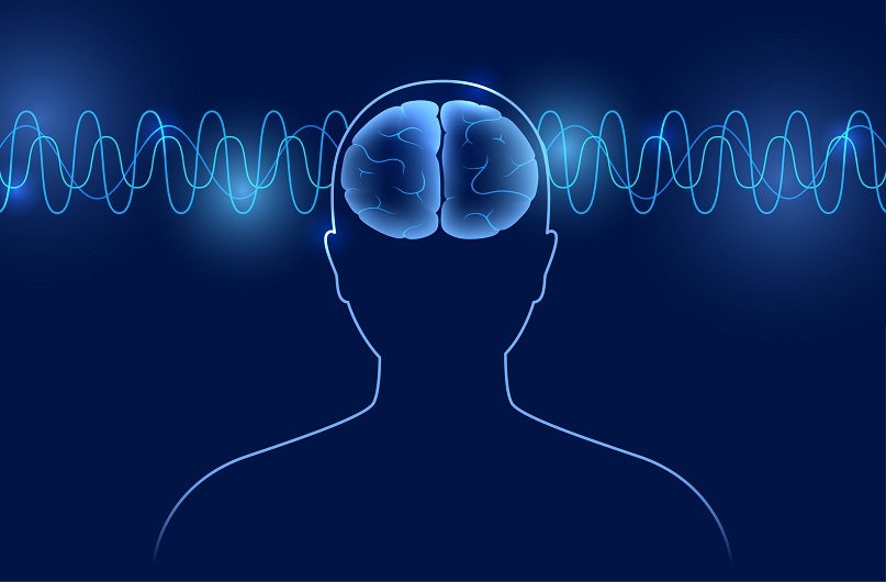 Brain waves concept for seizure.