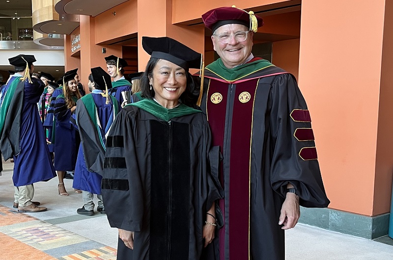 School of Medicine leaders at graduation
