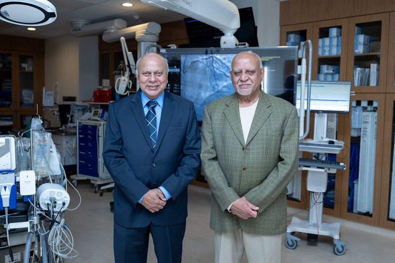 Drs. Prakash and Ratkalkar at JFK University Medical Center.