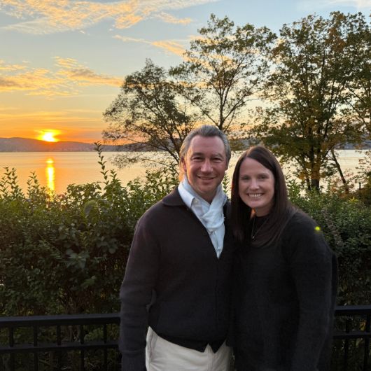 Image shows Hackensack Meridian Patient and NJ Assemblyman John Peter Allen posing with his wife.