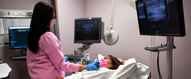 Person receives ultrasound