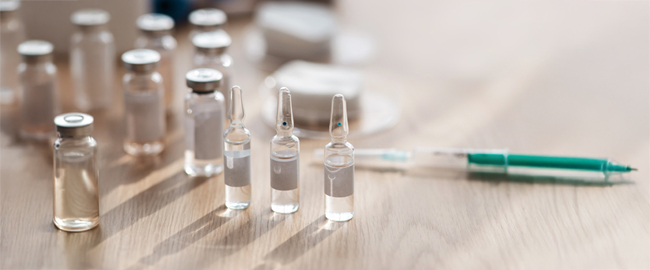 Bottles of medicine on a table