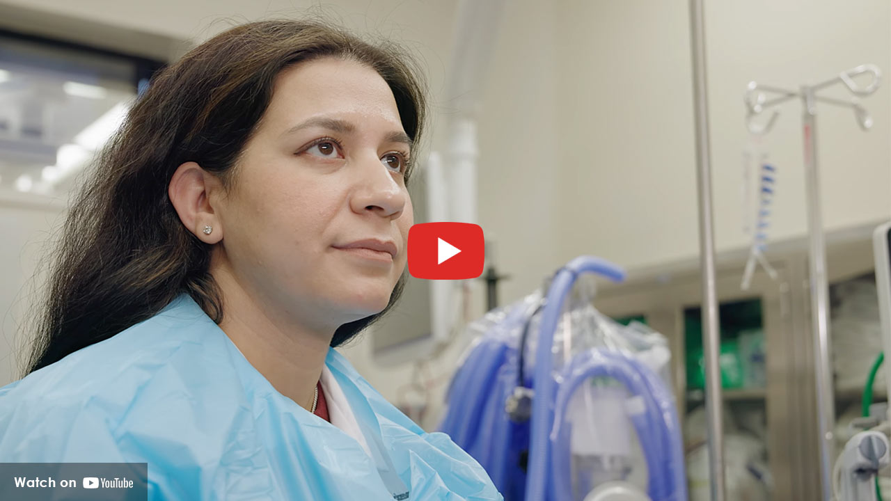 Critical care physician in a hospital
