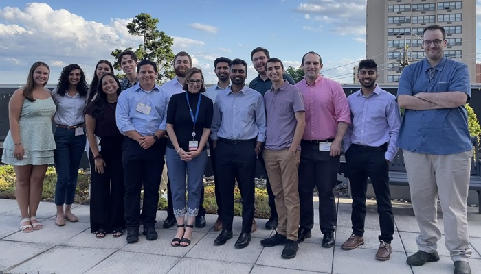 HUMC Internal Medicine Residents gather for a BBQ.