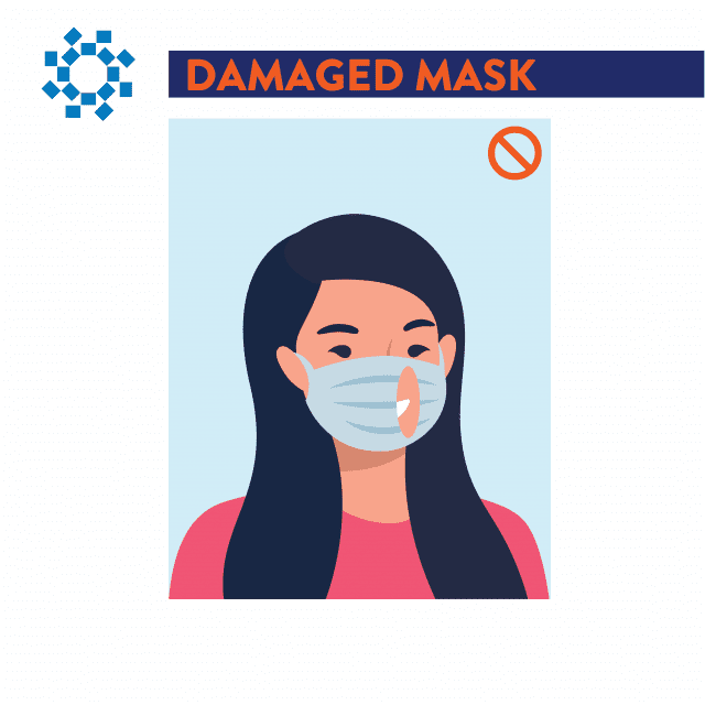 damaged mask