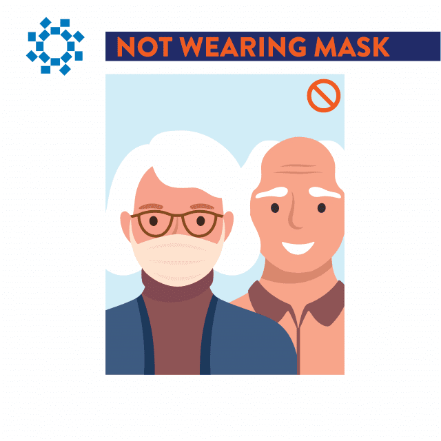 not wearing a mask