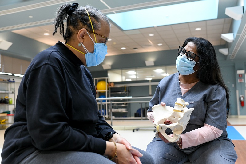 Harinder Bajaj, PT and Patient Arlene Pelvic Floor Therapy