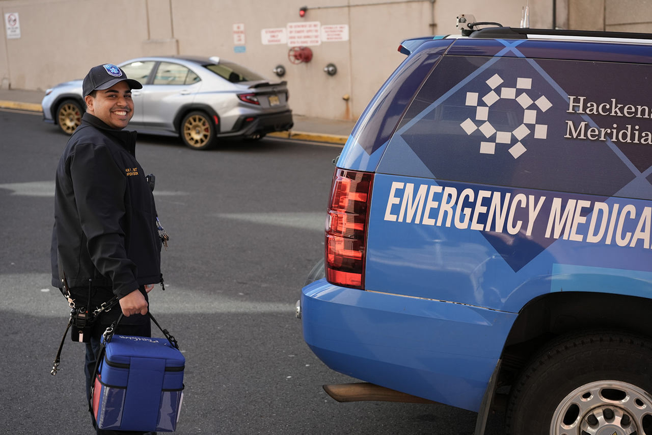 emergency care worker smiling