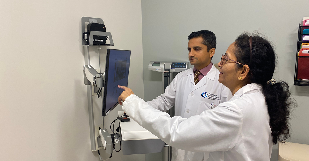 two doctors in discussion